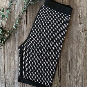 Silver rhinestone bike shorts